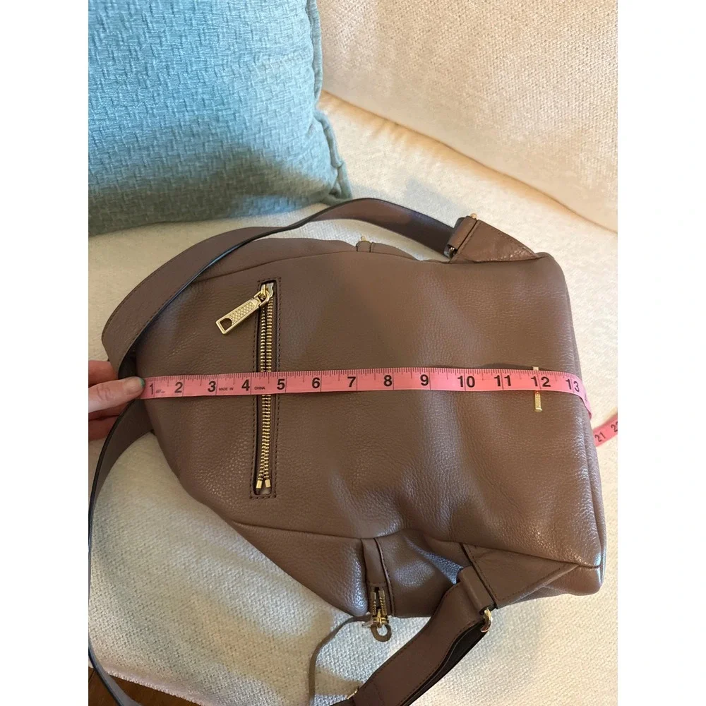 Rebecca Minkoff Julian Backpack Taupe Pebbled Leather Gold Hardware Dust Bag